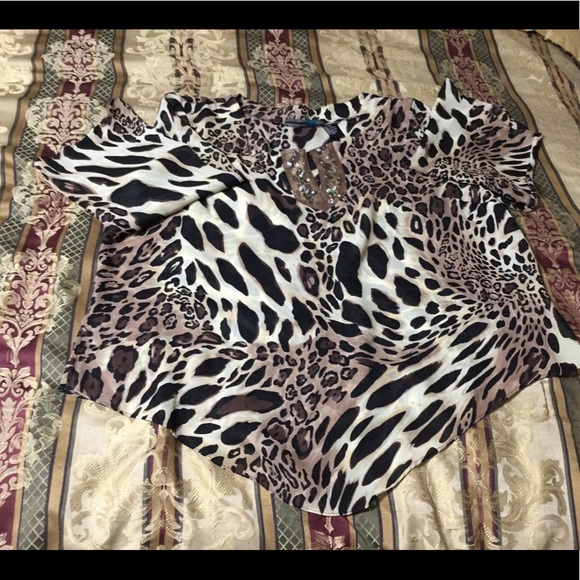 REQUIREMENTS, Animal printed blouse - Picture 2 of 8